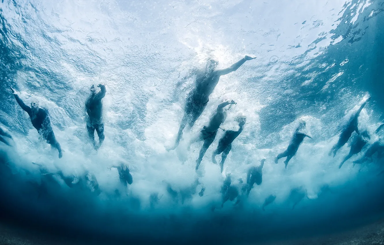 Photo wallpaper water, swim, sport