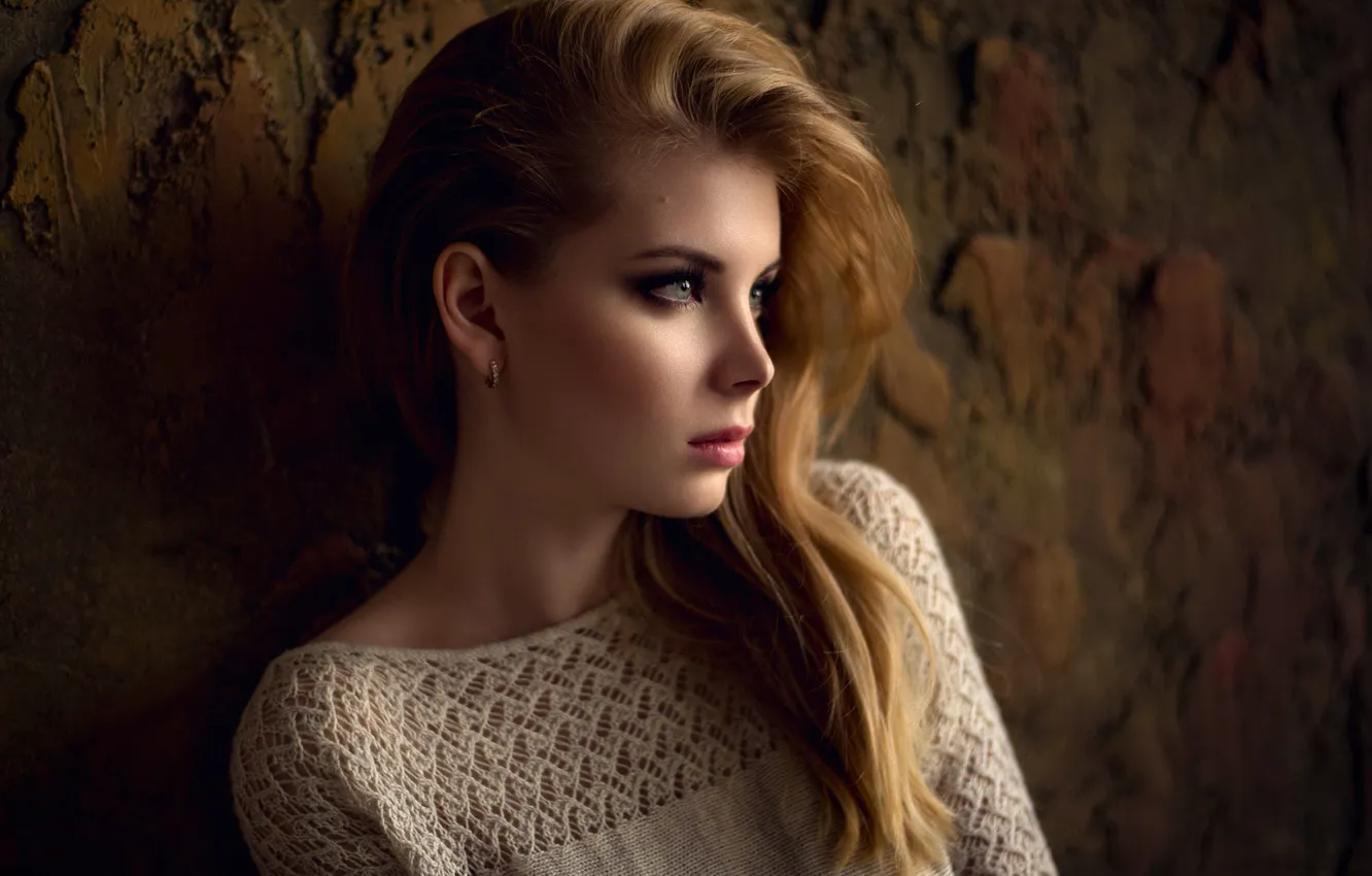 Photo wallpaper look, face, background, portrait, hairstyle