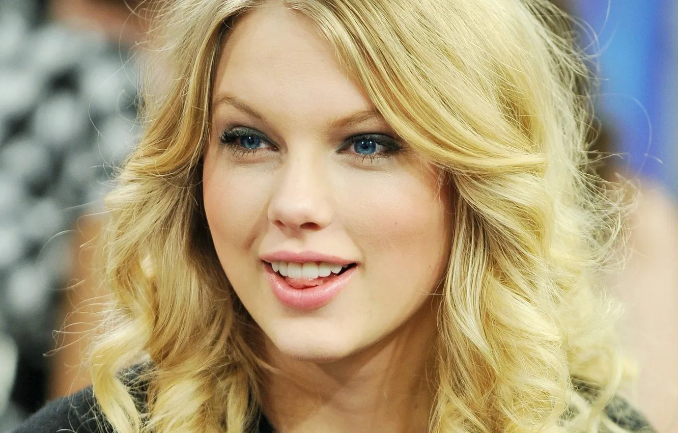 Photo wallpaper language, eyes, girl, blonde, lips, singer, girl, Taylor Swift