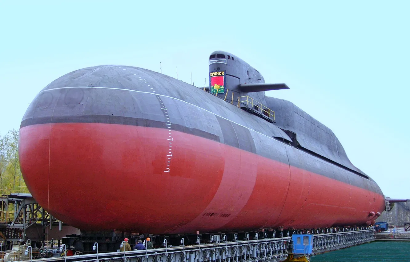 Photo wallpaper cruiser, underwater, atomic, rocket