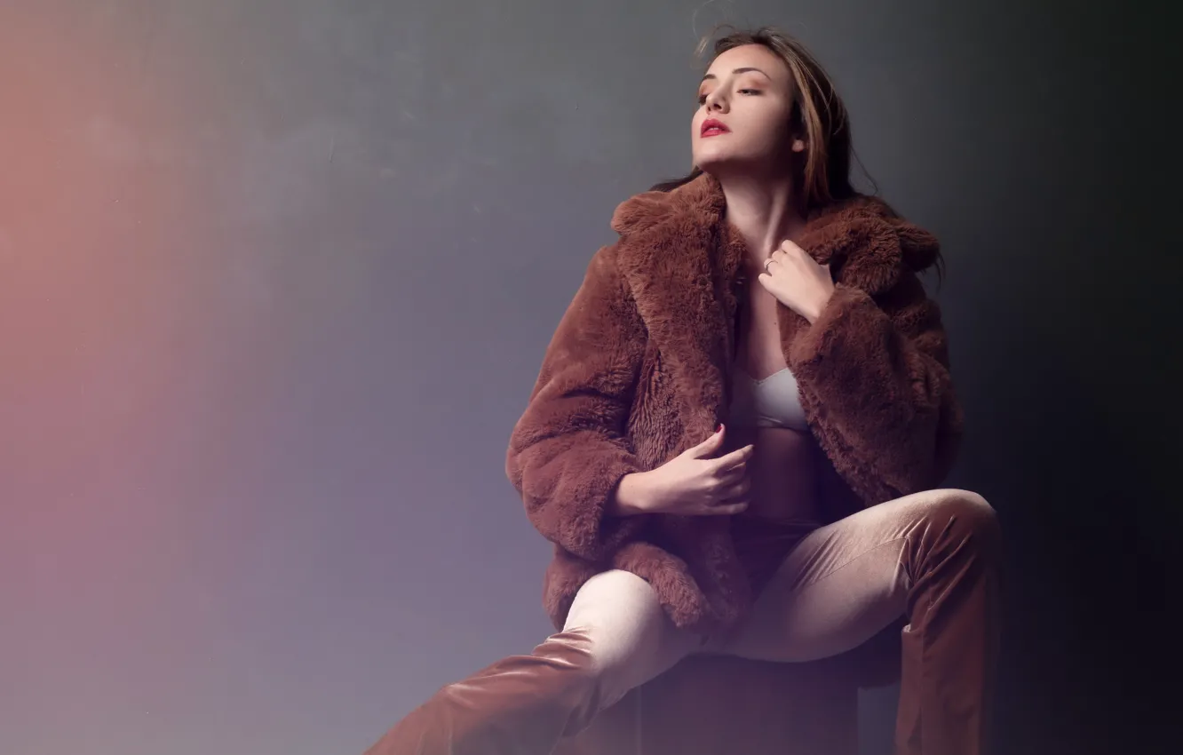 Photo wallpaper girl, background, Valentina