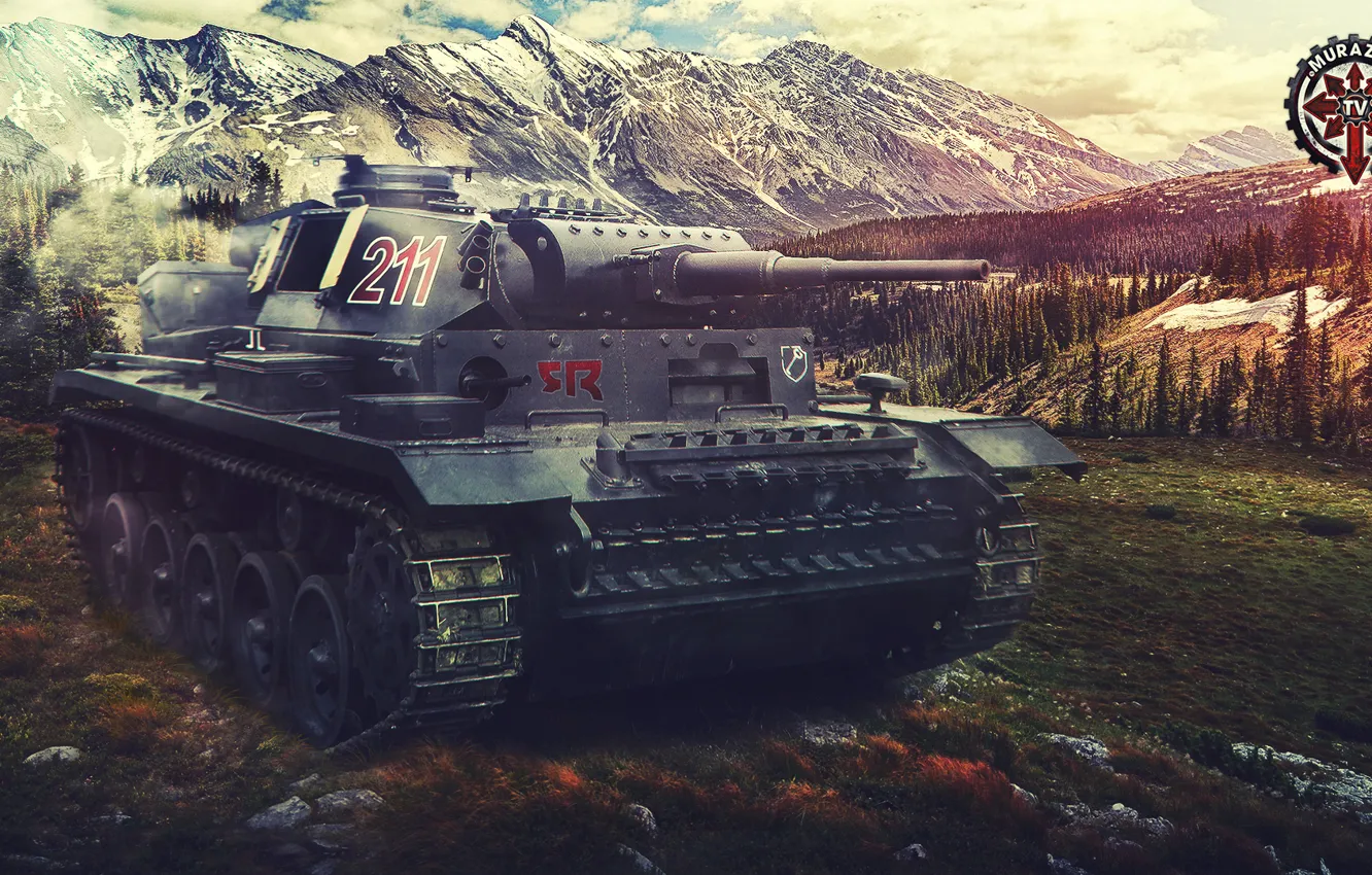 Photo wallpaper Game, Games, World of Tanks, Wargaming Net, Panzer III, FuriousGFX