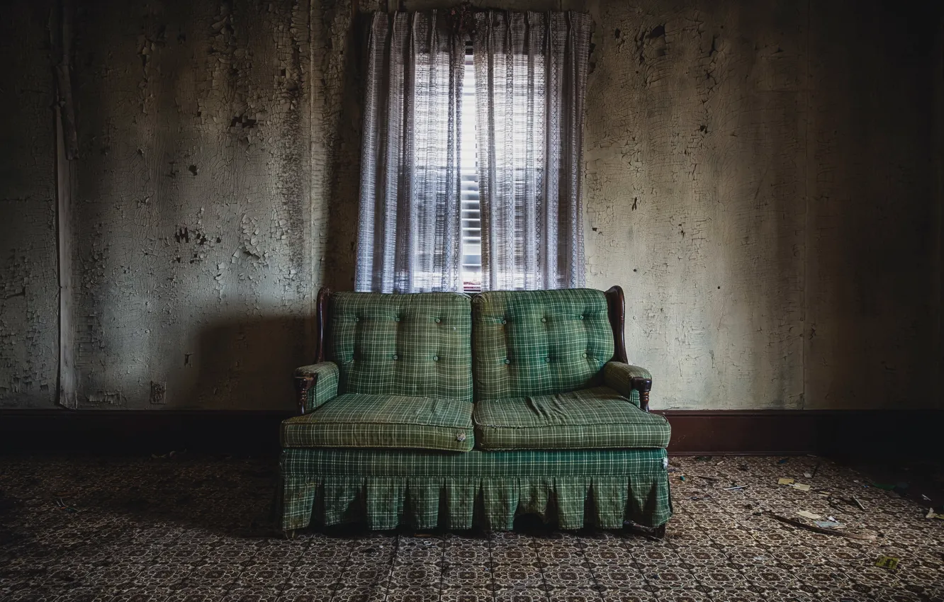 Photo wallpaper room, chair, the door