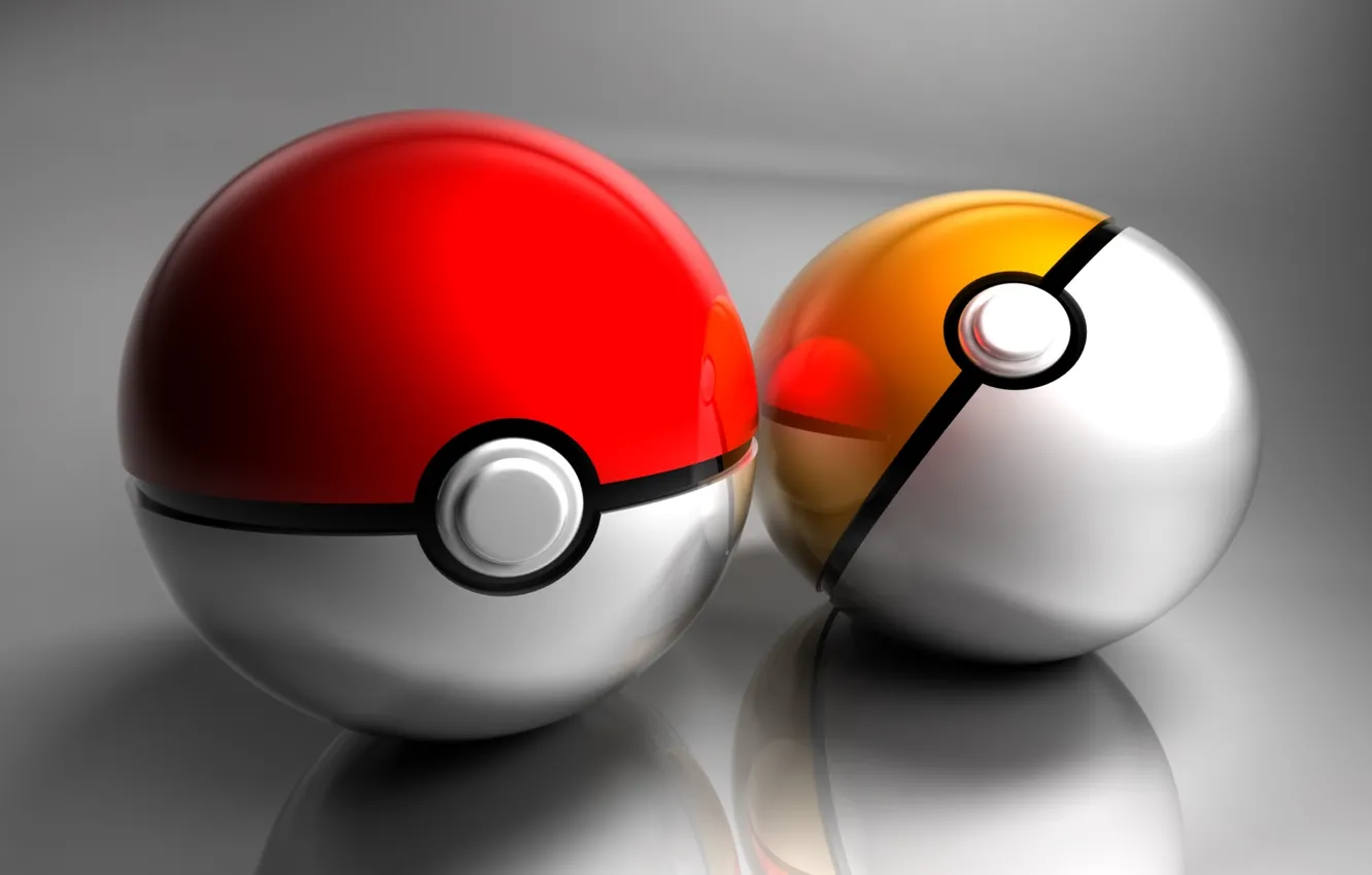Photo wallpaper balls, sphere, pokemon