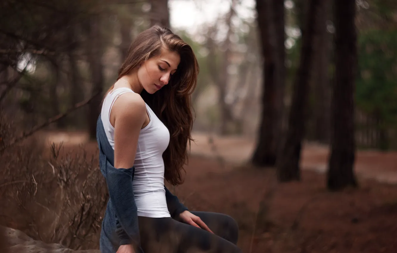 Photo wallpaper chest, Mike, profile, curls, Juliana Legkostupova