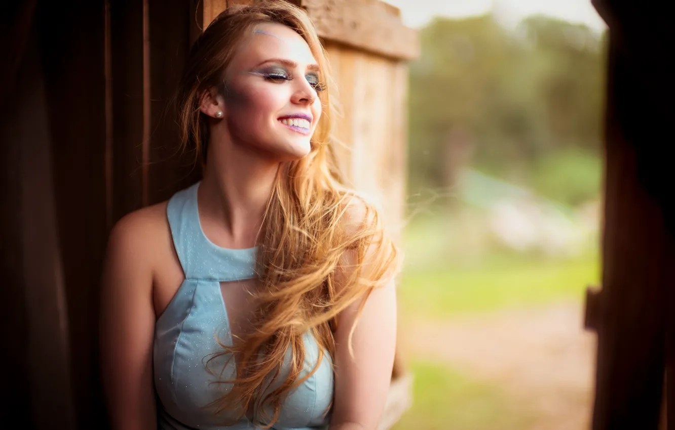 Photo wallpaper girl, smile, Anny Longo