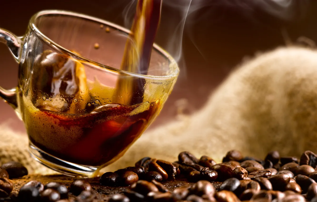 Photo wallpaper coffee, coffee beans, aroma