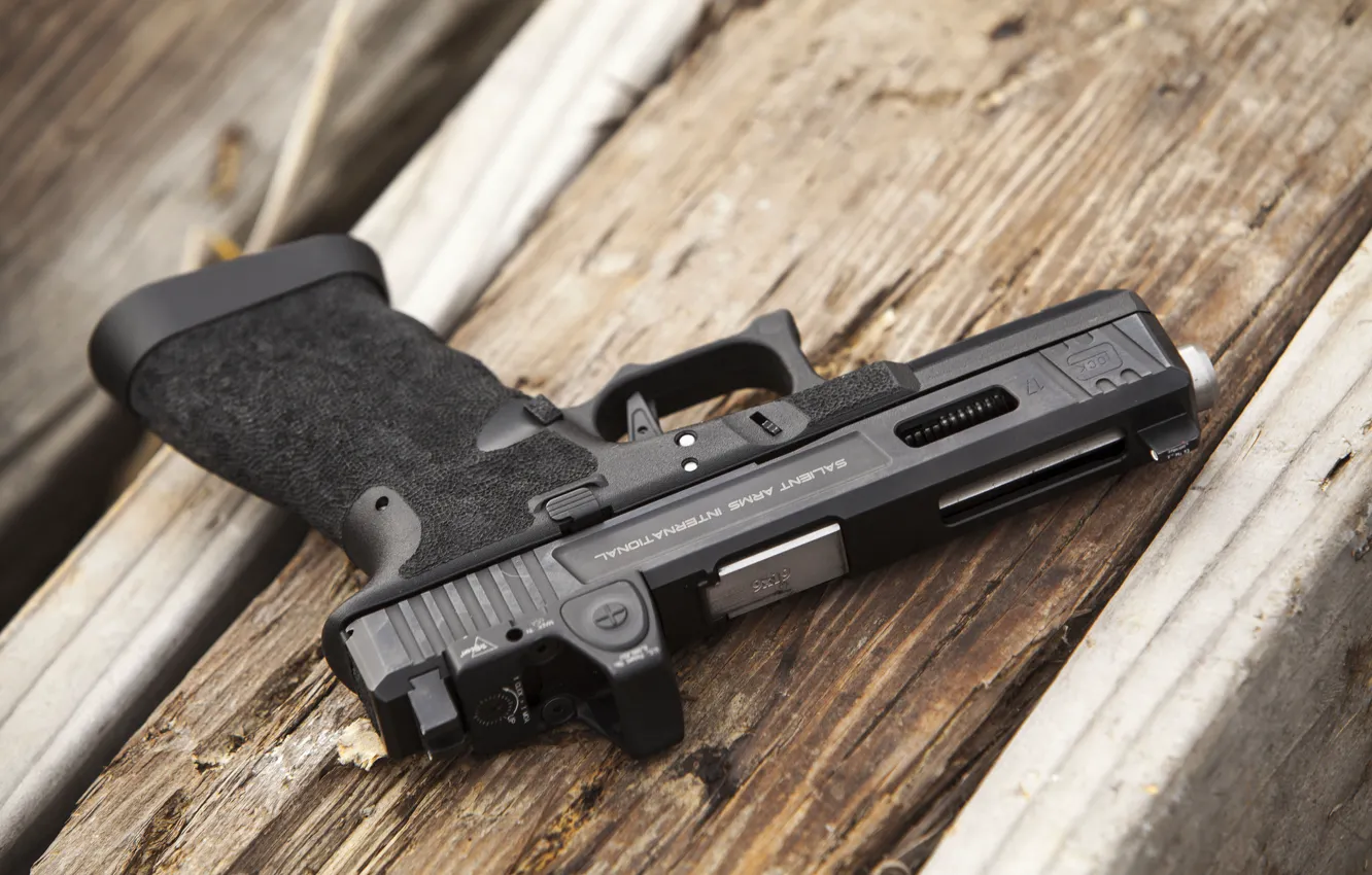 Photo wallpaper gun, weapons, Glock 17, Austrian, self-loading
