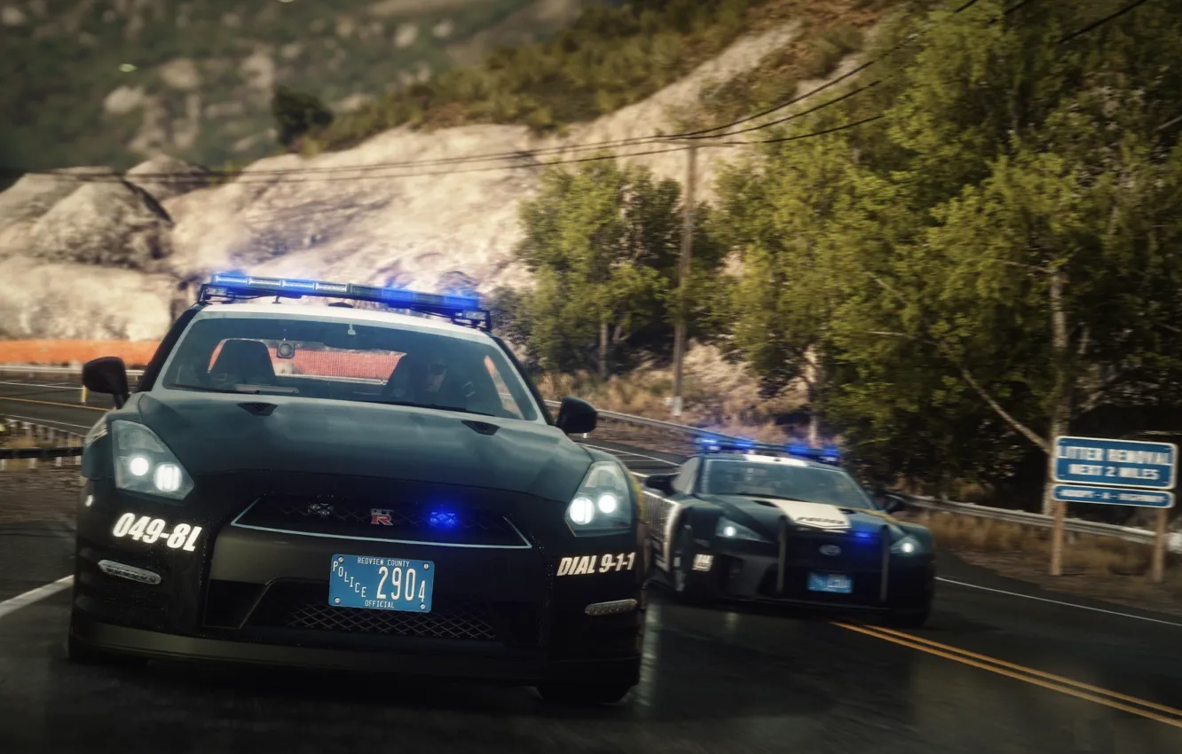 Photo wallpaper race, police, chase, lexus lfa, Nissan GT-R, Need for Speed Rivals