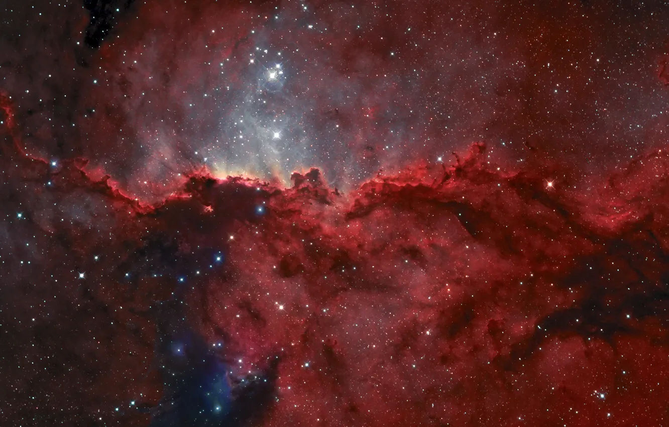 Photo wallpaper emission nebula, NGC 6188, in the constellation, The altar