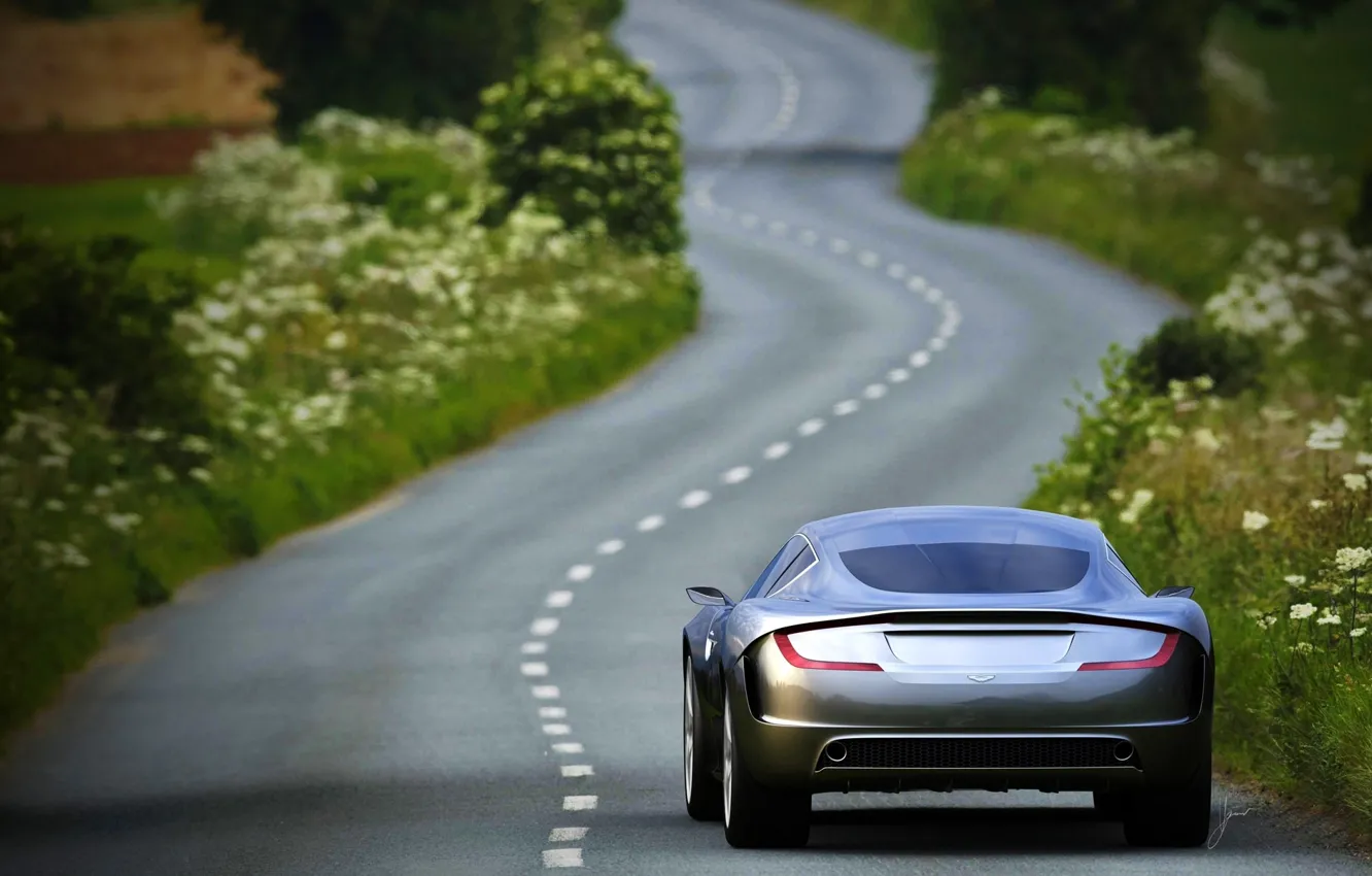 Photo wallpaper Aston Martin, Auto, Road, The concept, Gauntlet, Aston Martin, Serey