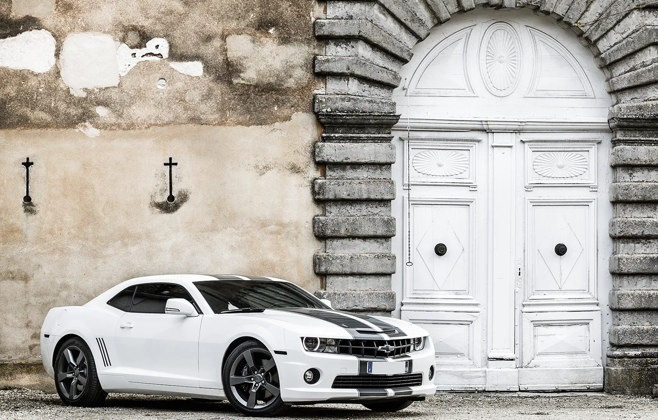 Photo wallpaper Chevrolet, Camaro, white