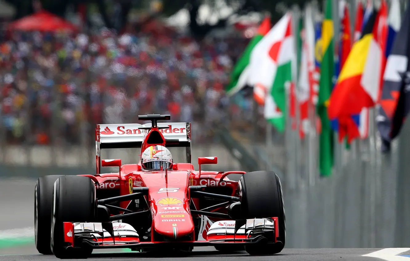 Photo wallpaper Ferrari, Formula 1, Vettel, The front