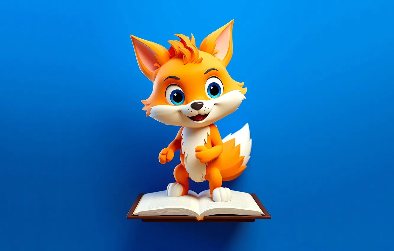 Photo wallpaper fox, animals, figure, Kit