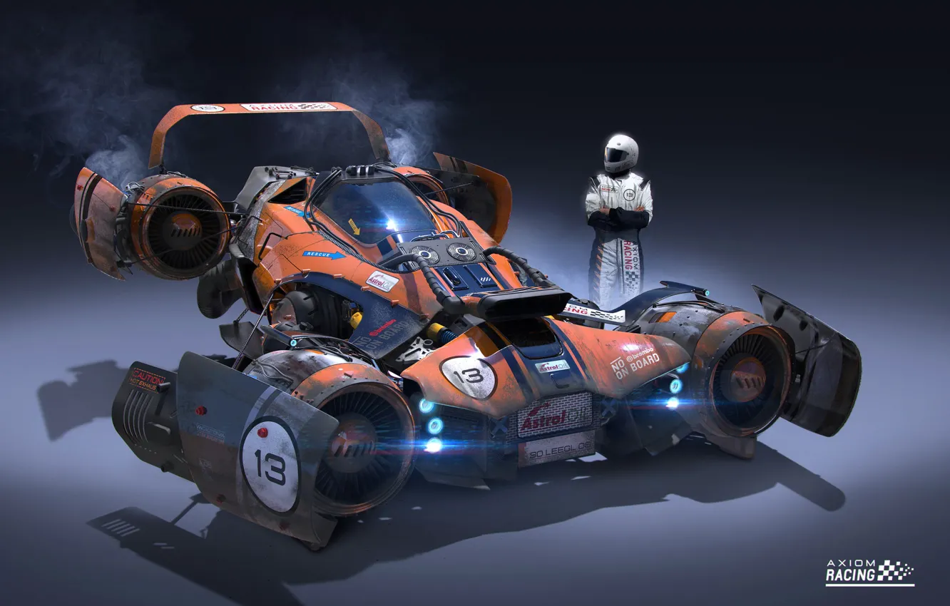 Photo wallpaper pilot, car, Igor Sobolevsky, Axiom Jet Racer