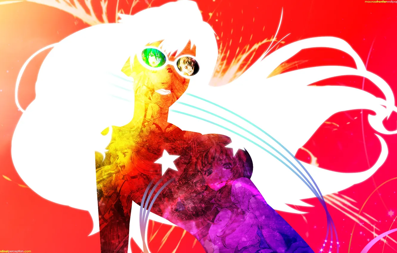 Photo wallpaper girl, style, anime, art, Macross Frontier, saotome alto, Ranka Lee, Sheryl Nome