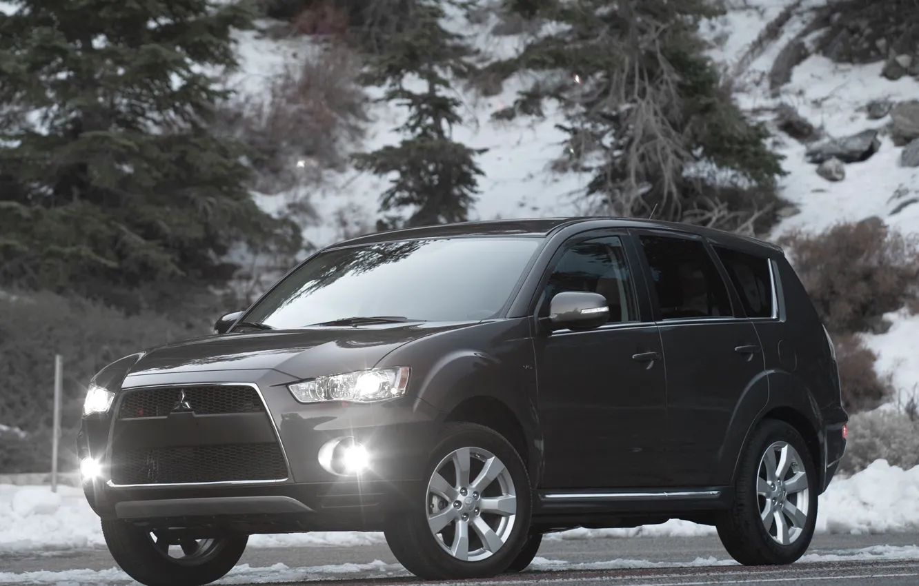 Photo wallpaper Wallpaper, Japan, jeep, SUV, Mitsubishi, Japan, Mitsubishi, Outlander
