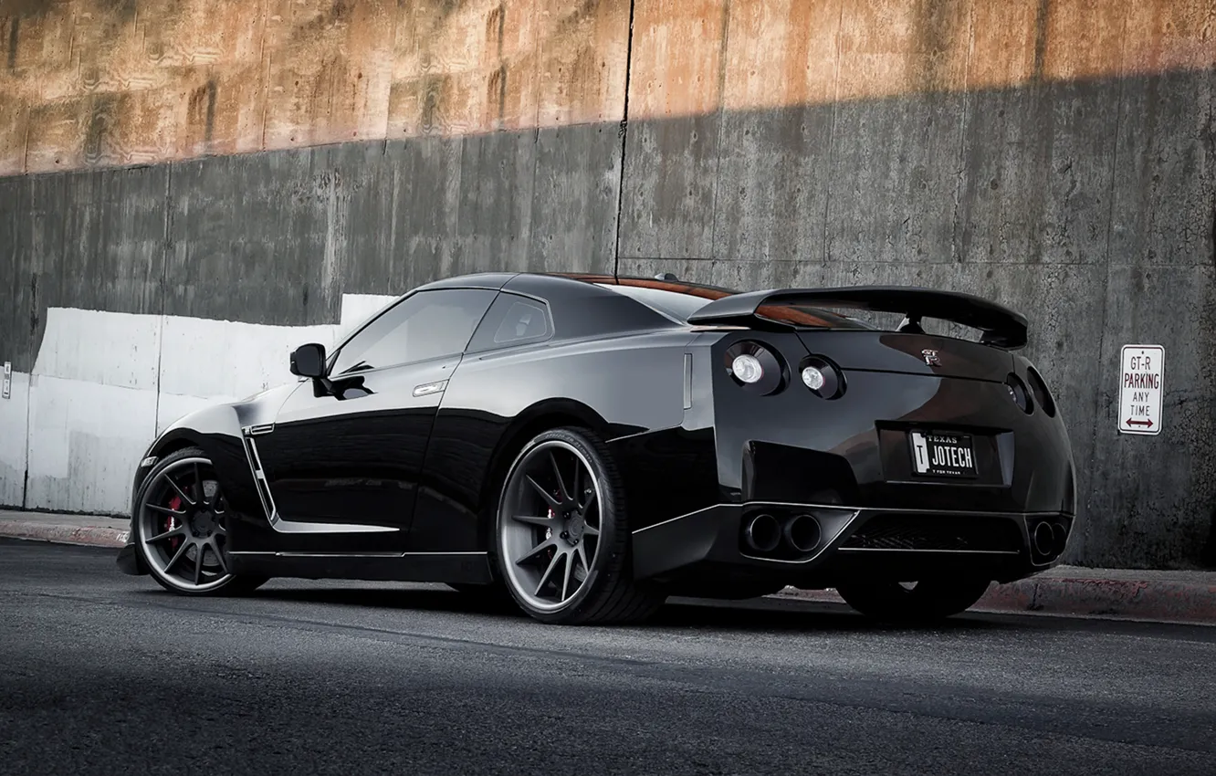 Photo wallpaper Auto, Wall, Tuning, GTR, Machine, Nissan, Drives