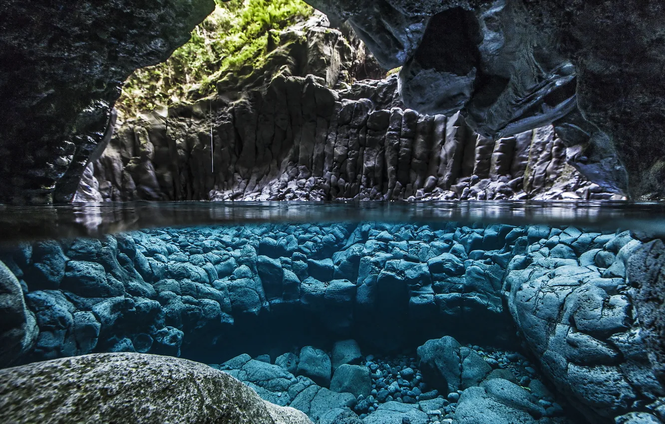 Photo wallpaper sea, landscape, rocks