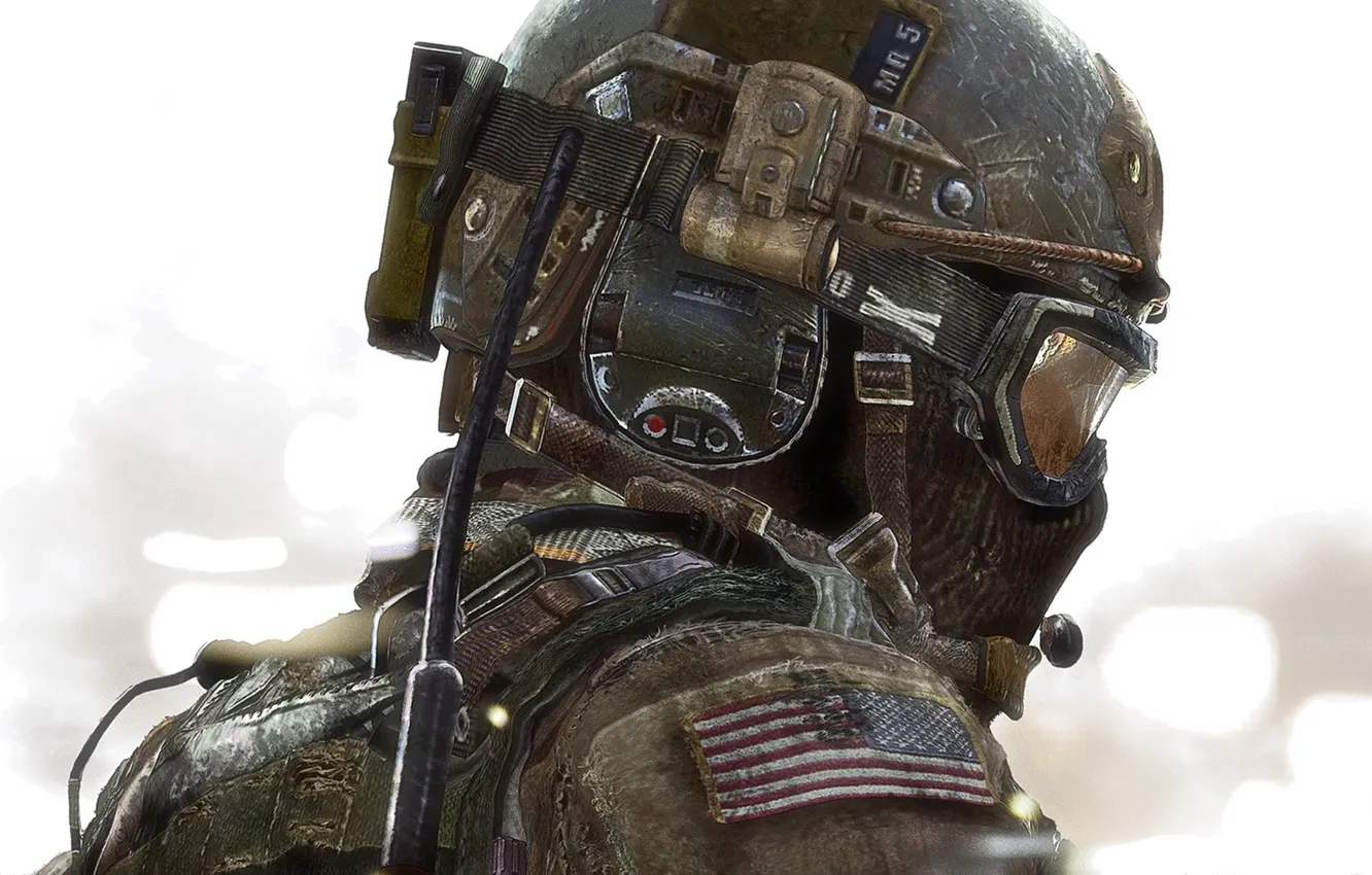 Photo wallpaper soldiers, helmet, Call of Duty, Modern Warfare 3