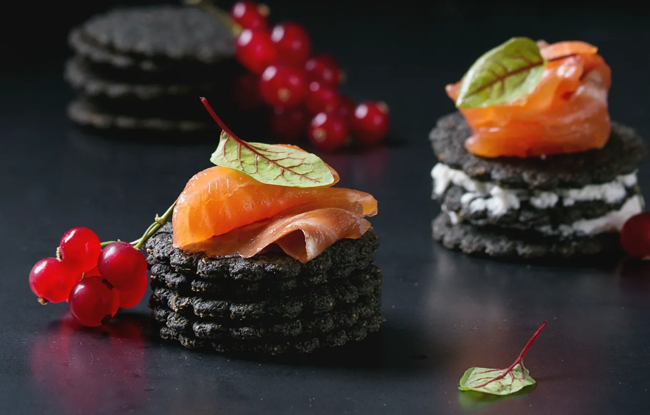 Photo wallpaper fish, cheese, picene