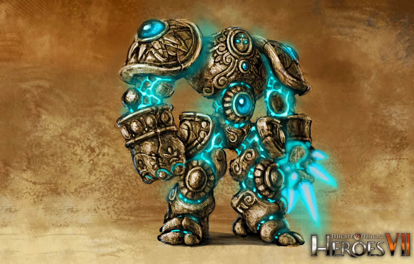Photo wallpaper art, art, Academy, heroes of might and magic 7, Might &ampamp; Magic 7, Sandstone Golem