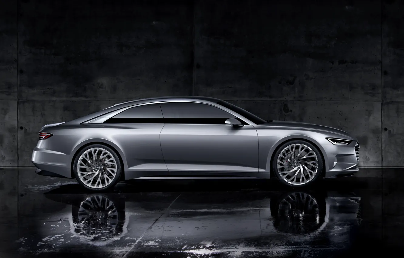 Photo wallpaper Concept, background, Audi, coupe, Coupe, in profile, 2014, Prologue