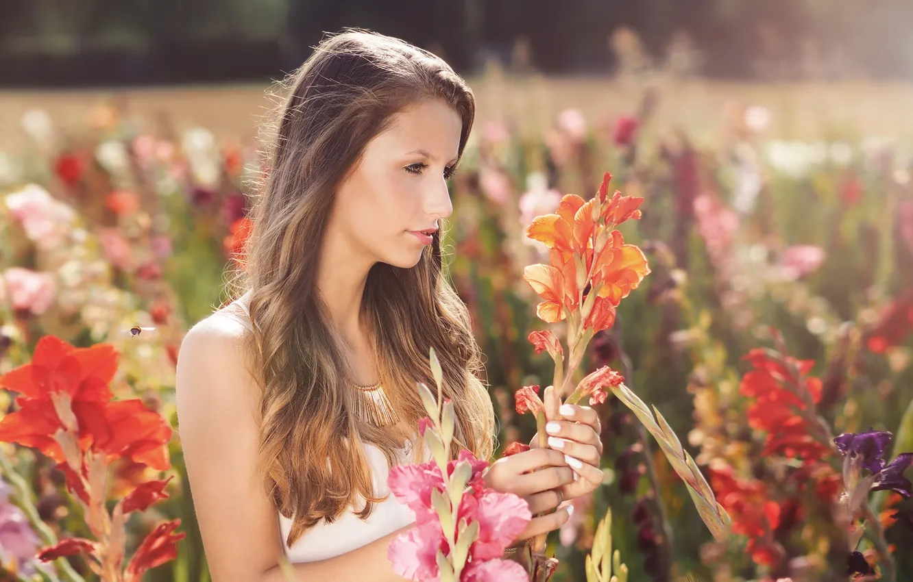 Photo wallpaper flowers, portrait, Dominica