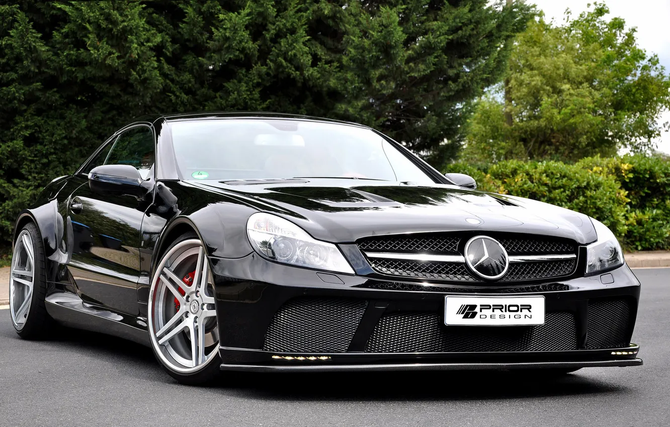 Photo wallpaper car, machine, asphalt, trees, trees, tuning, 1920x1200, Prior Design