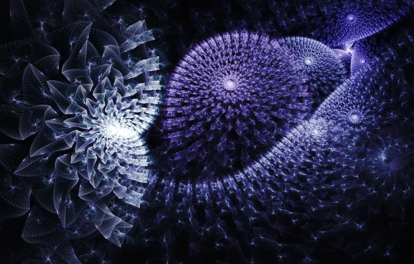 Photo wallpaper background, balls, neon, the volume, the plane