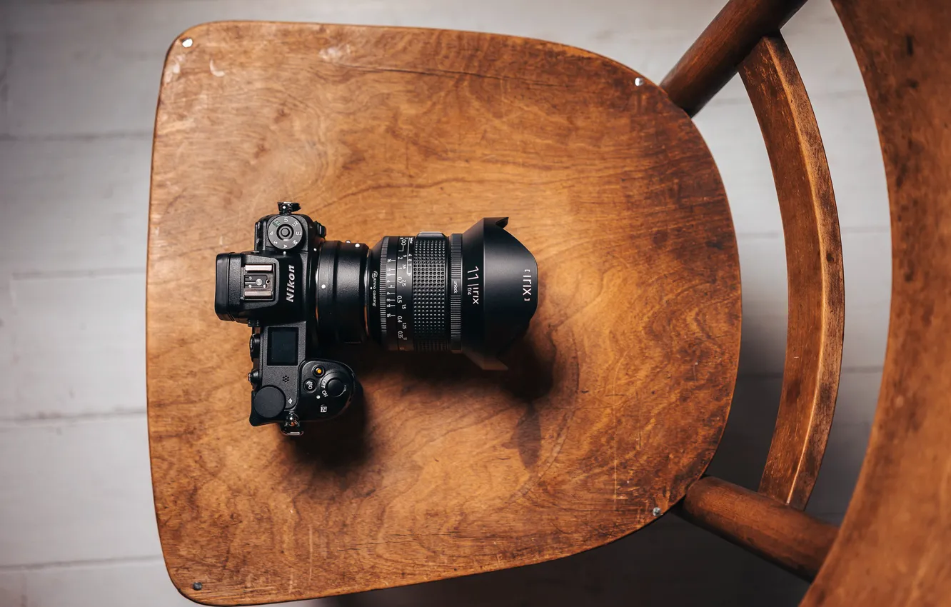 Photo wallpaper camera, chair, Irix 11mm f/4 Firefly Lens, Nikon Z7