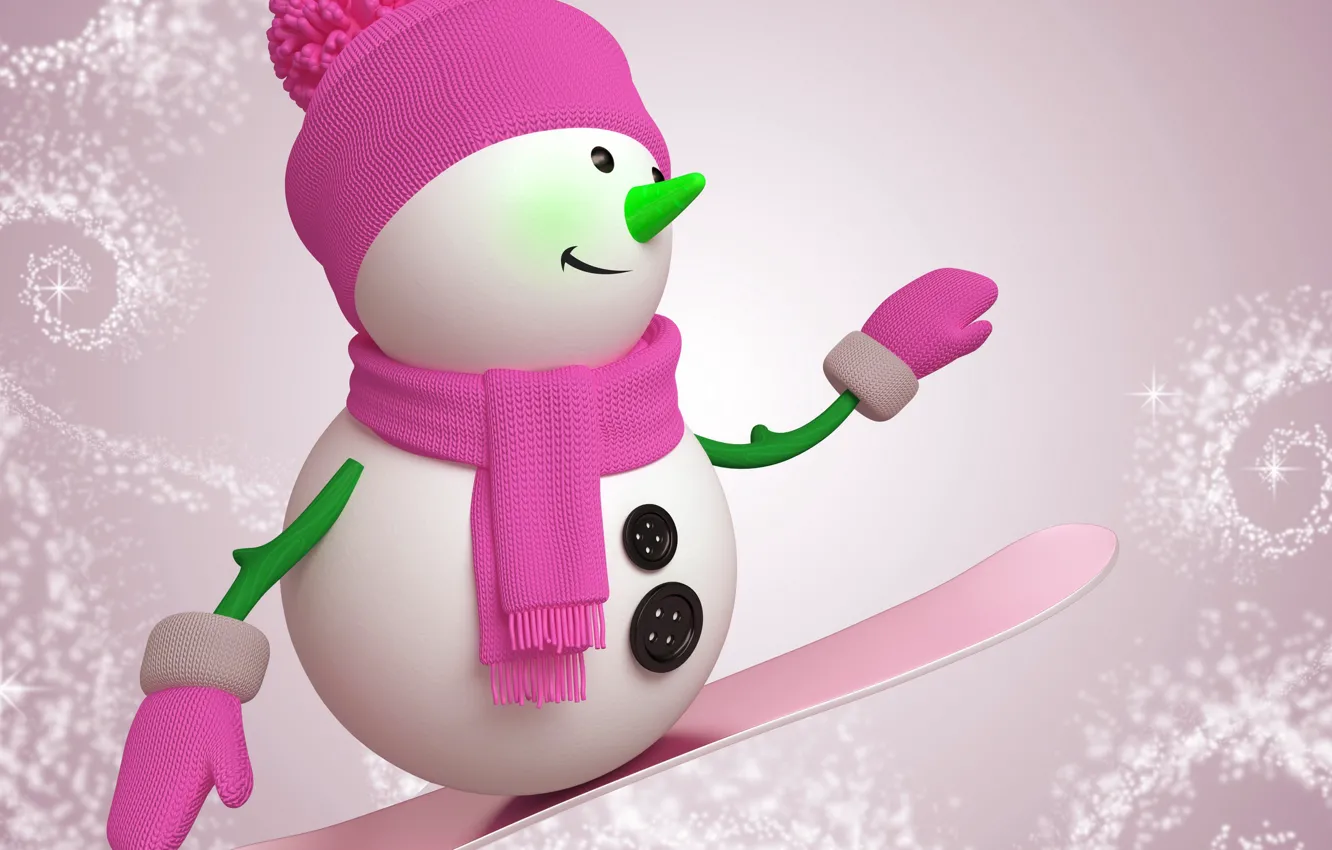 Photo wallpaper holiday, new year, Christmas, snowman