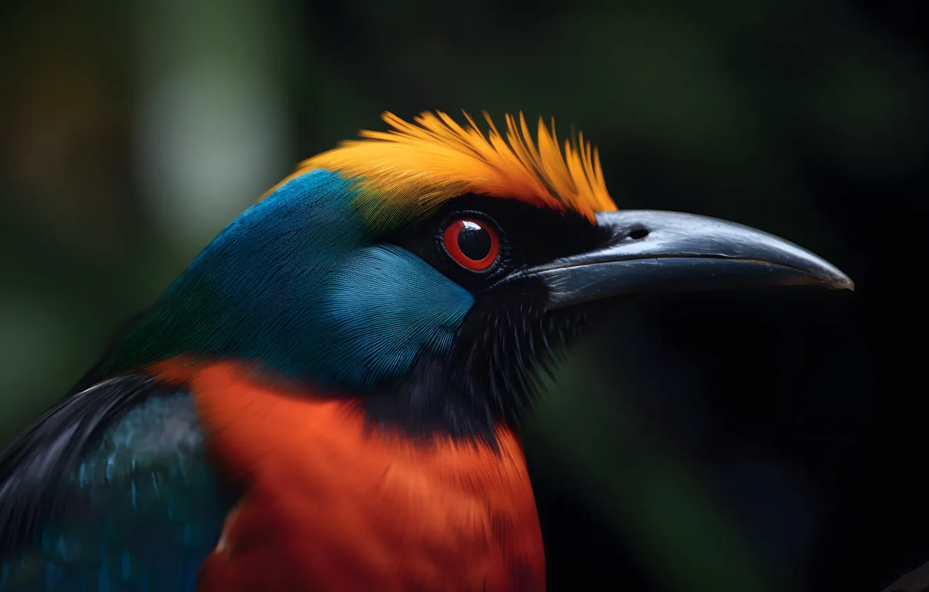 Photo wallpaper rendering, bird, art, digital art, digital art, AI art, The Art of Artificial Intelligence