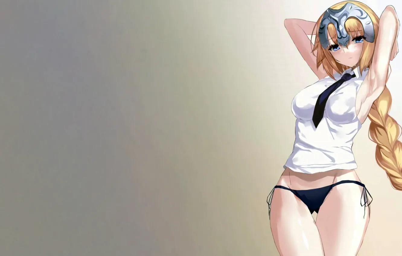 Photo wallpaper girl, sexy, blouse, long hair, boobs, anime, beautiful, pretty