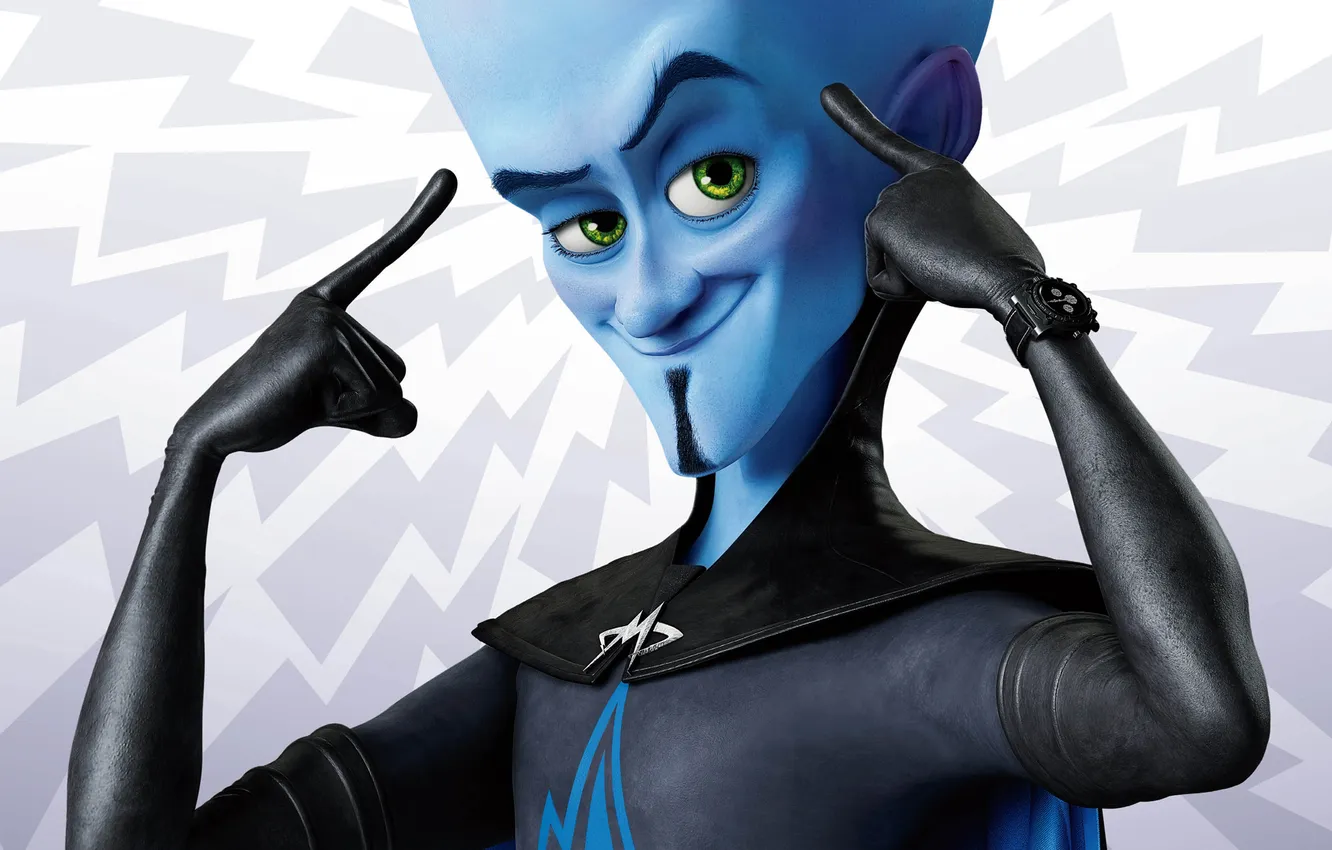 Photo wallpaper look, blue, megamind, megamind