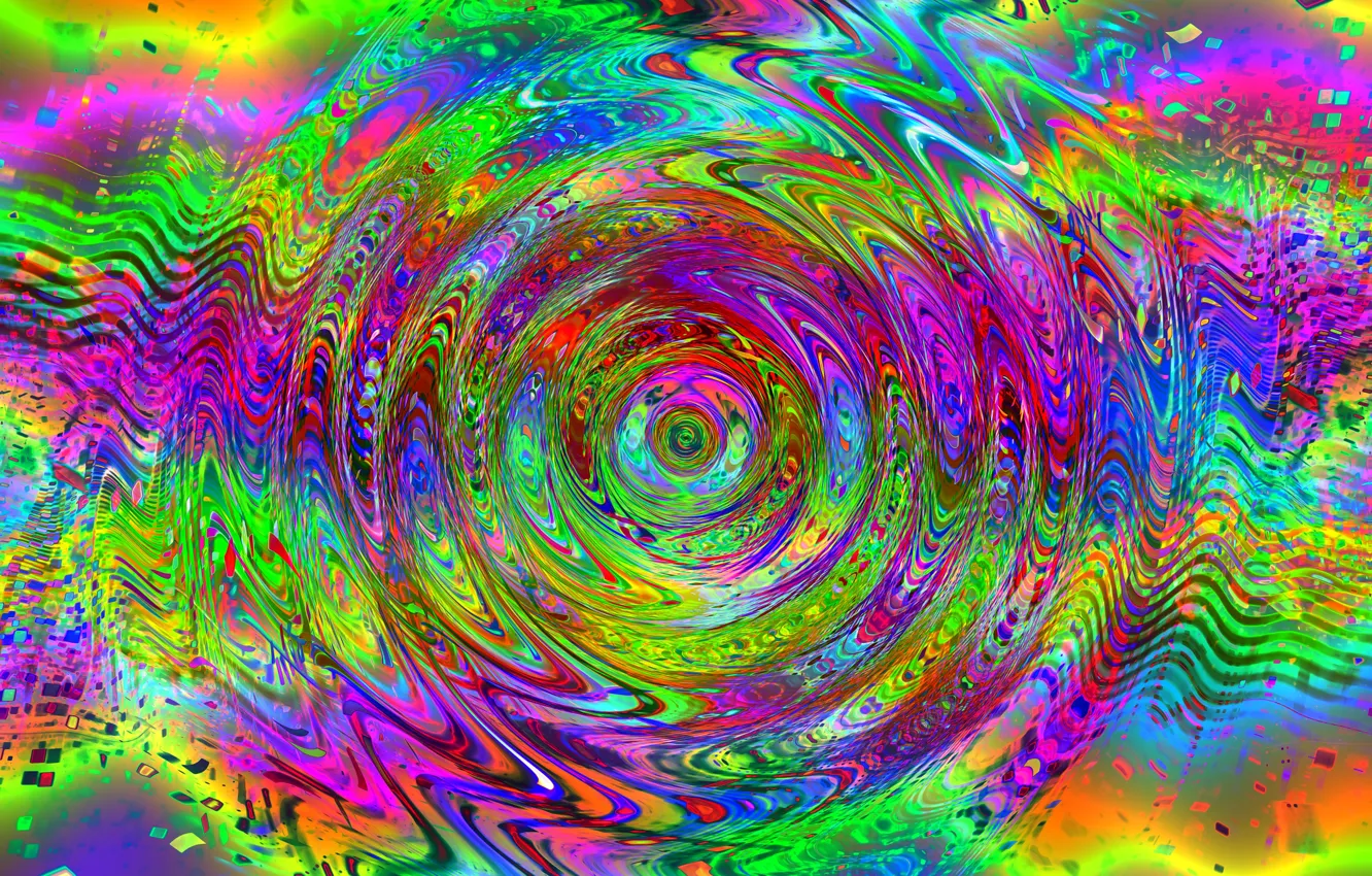 Photo wallpaper colors, bright, shapes, hypnotic