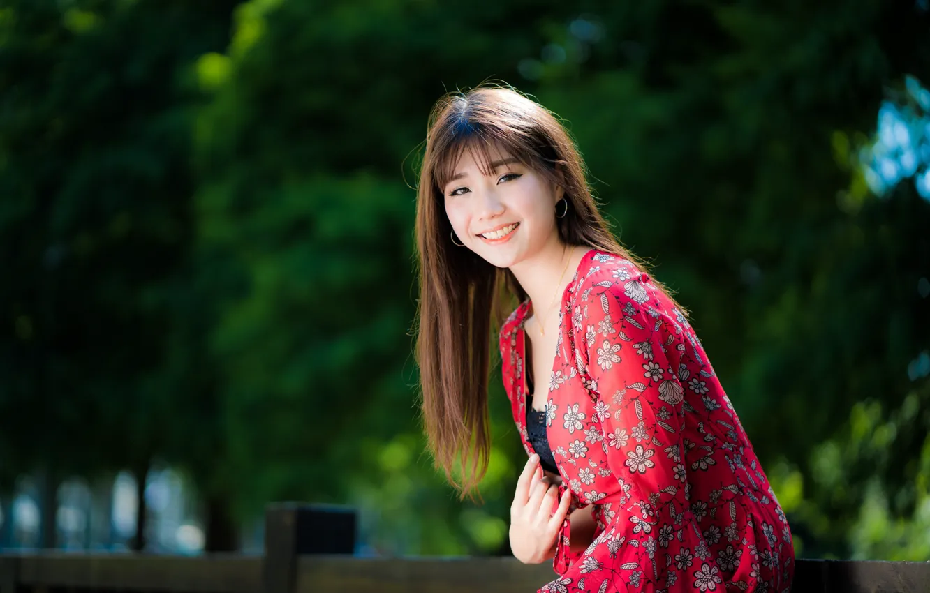 Photo wallpaper girl, Asian, cutie