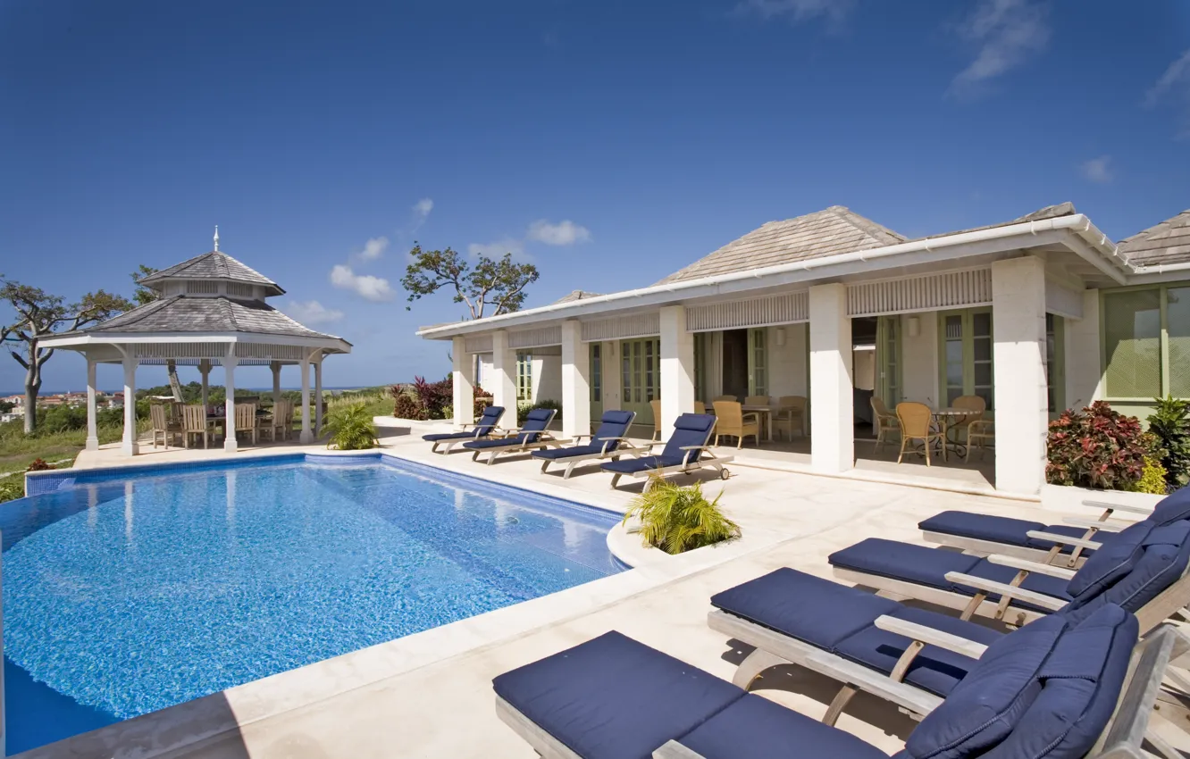 Photo wallpaper the city, pool, the hotel, architecture, terrace, Caribbean, Calabash Hotel, Grenada