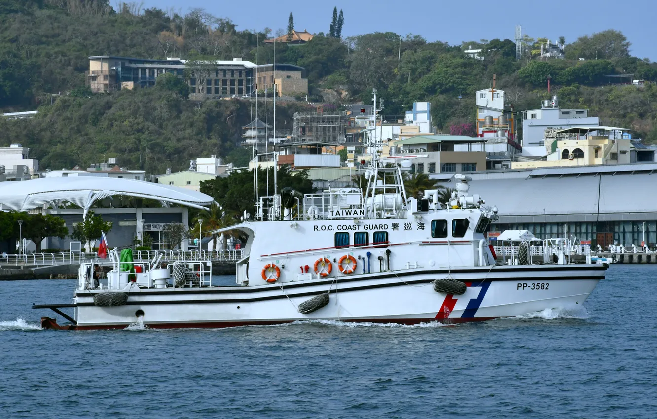 Photo wallpaper Taiwan, the coast guard, patrol boat