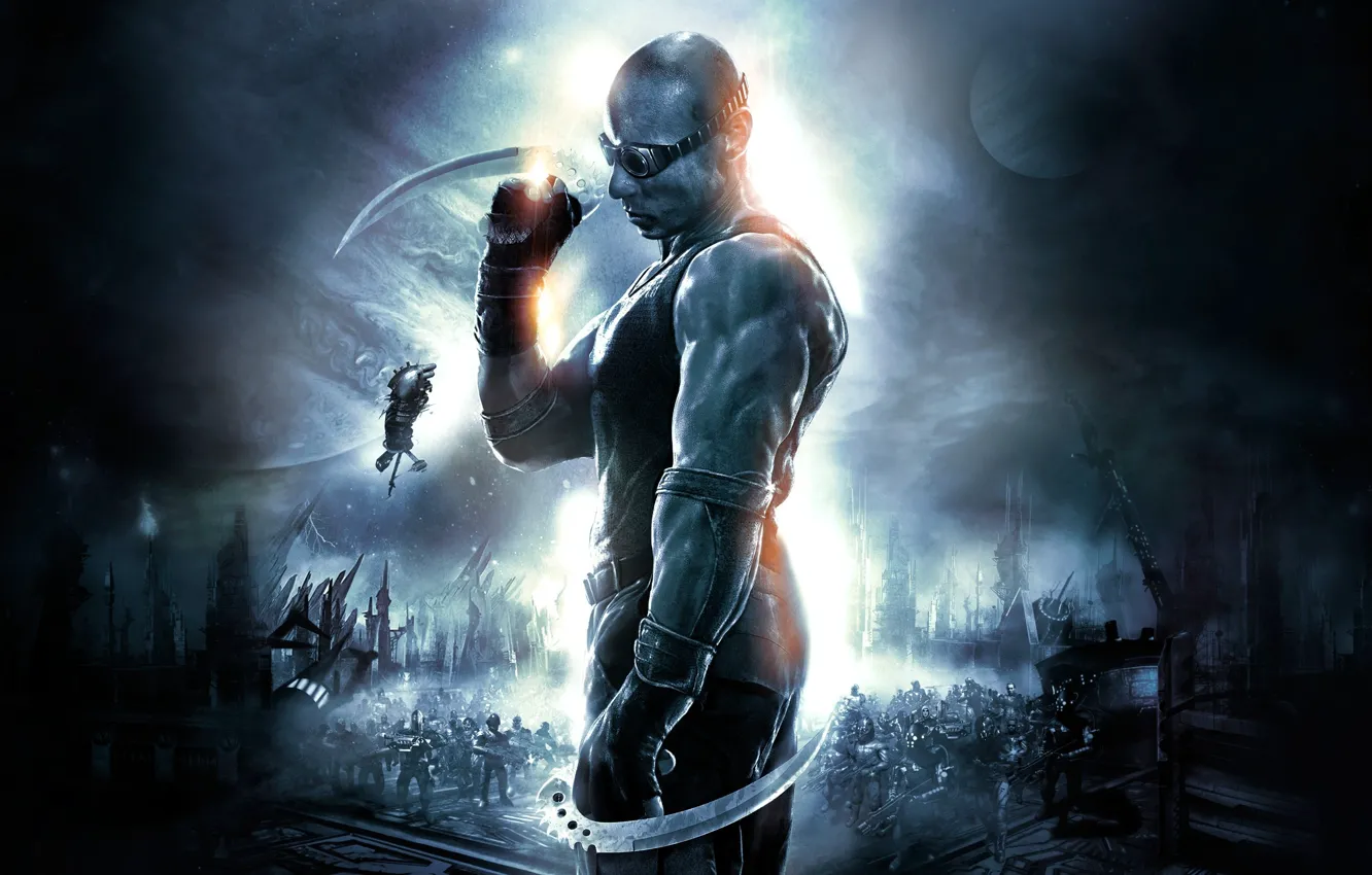 Photo wallpaper The Chronicles of Riddick, The Chronicles Of Riddick, Assault on Dark Athena, VIN Diesel