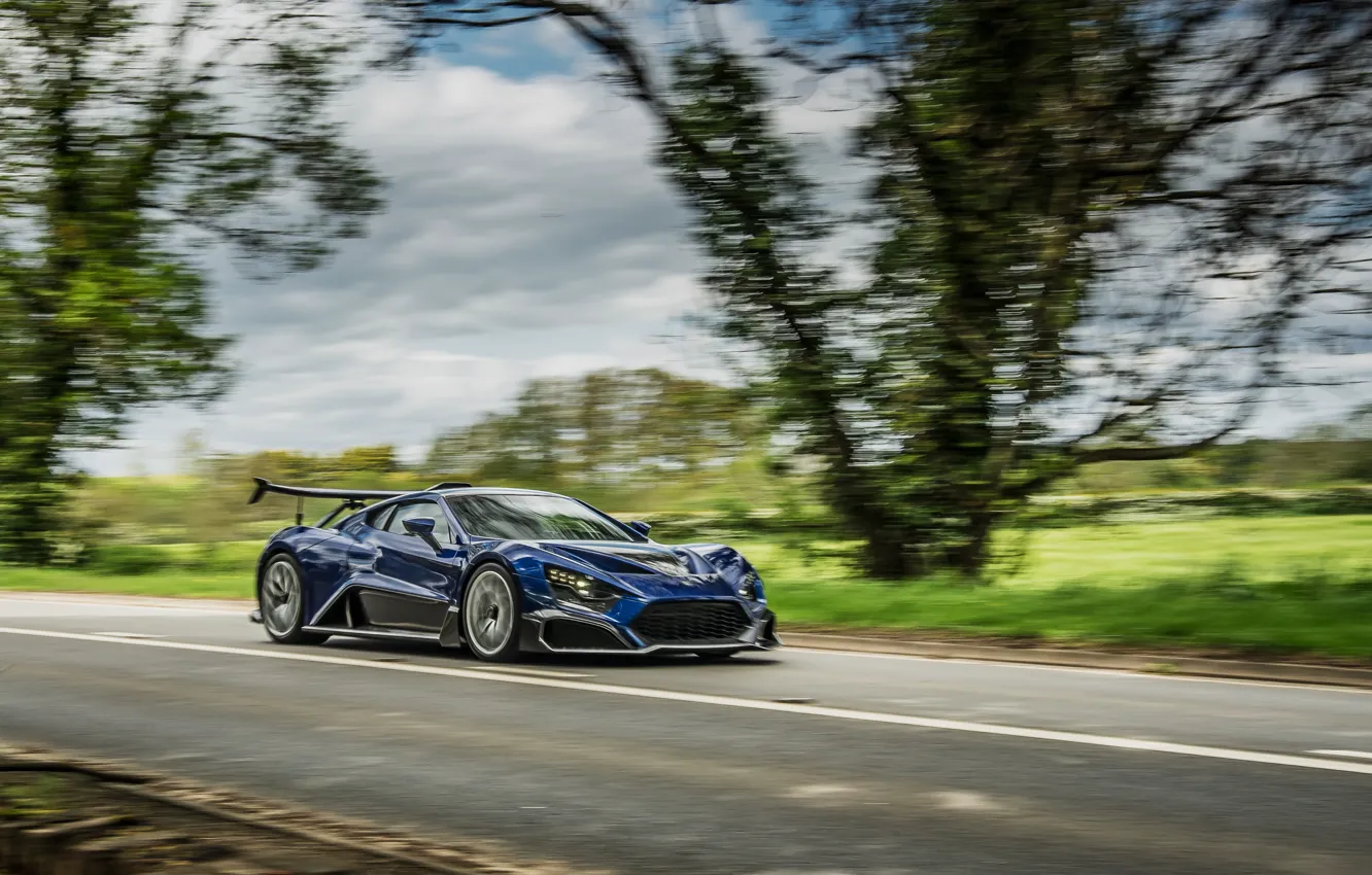 Photo wallpaper Zenvo, drive, motion, Zenvo TSR-S