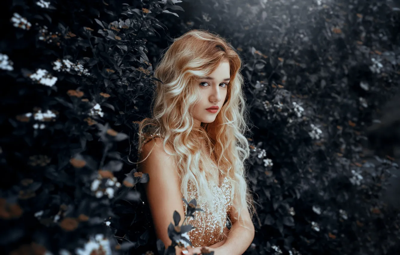 Photo wallpaper look, girl, portrait