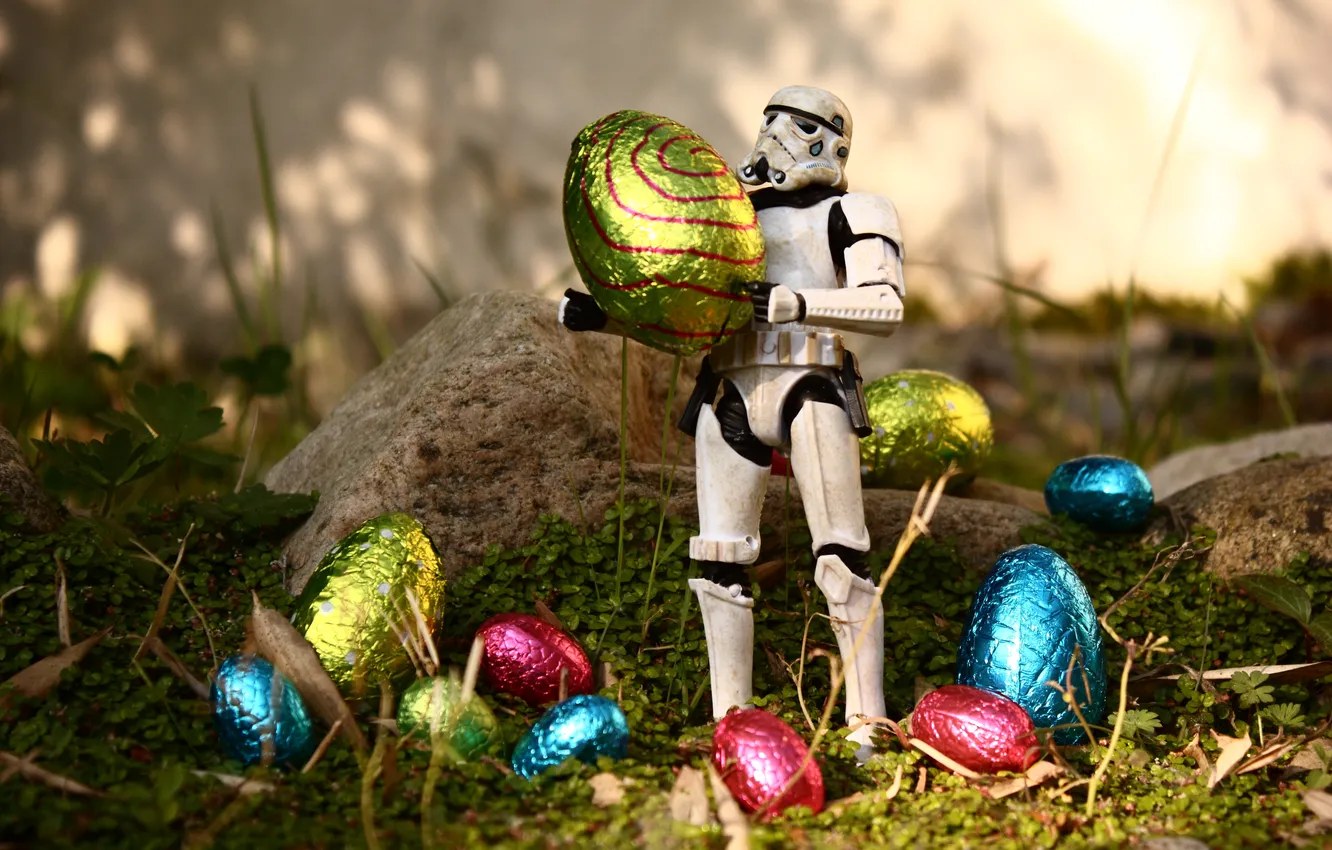 Photo wallpaper eggs, Star Wars, Easter