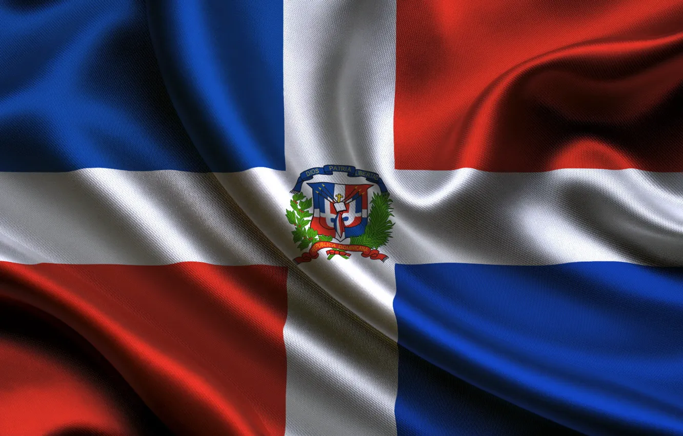 Photo wallpaper flag, flag, Republic, Dominican, dominican republic