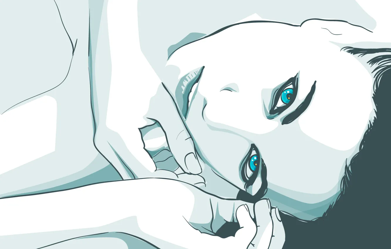 Photo wallpaper eyes, portrait, vector