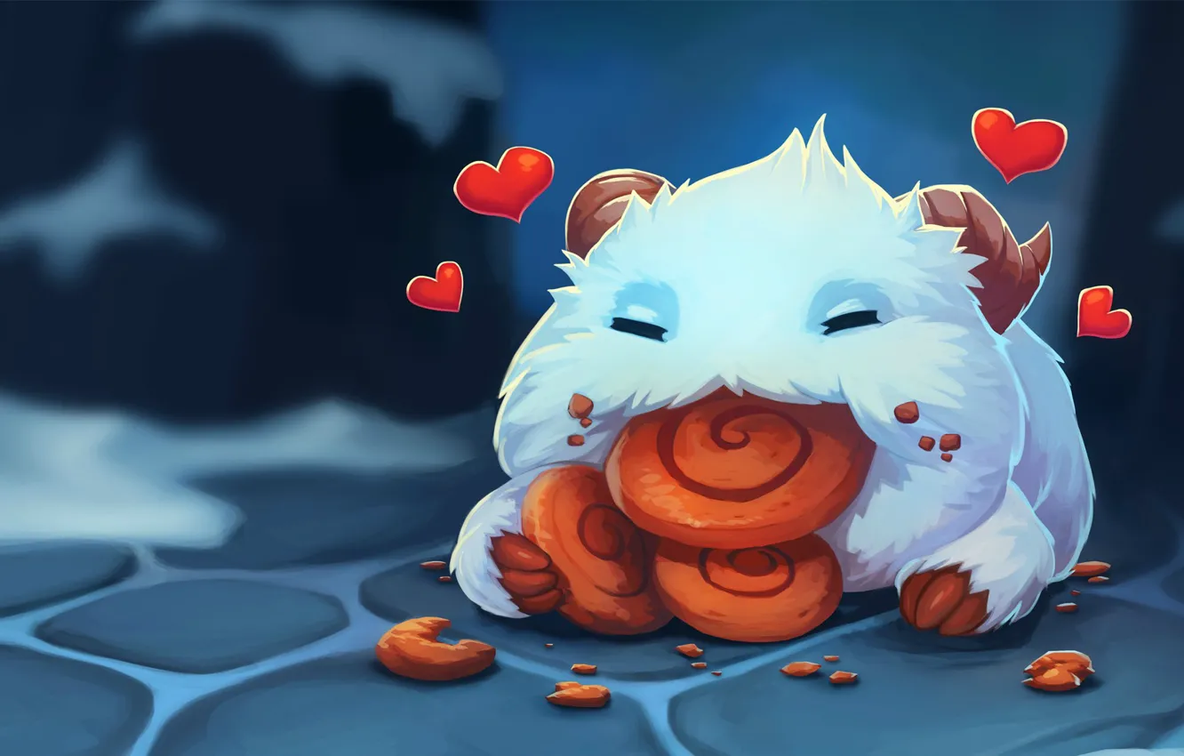 Photo wallpaper language, being, baby, cookies, art, hearts, League of Legends, League of legends