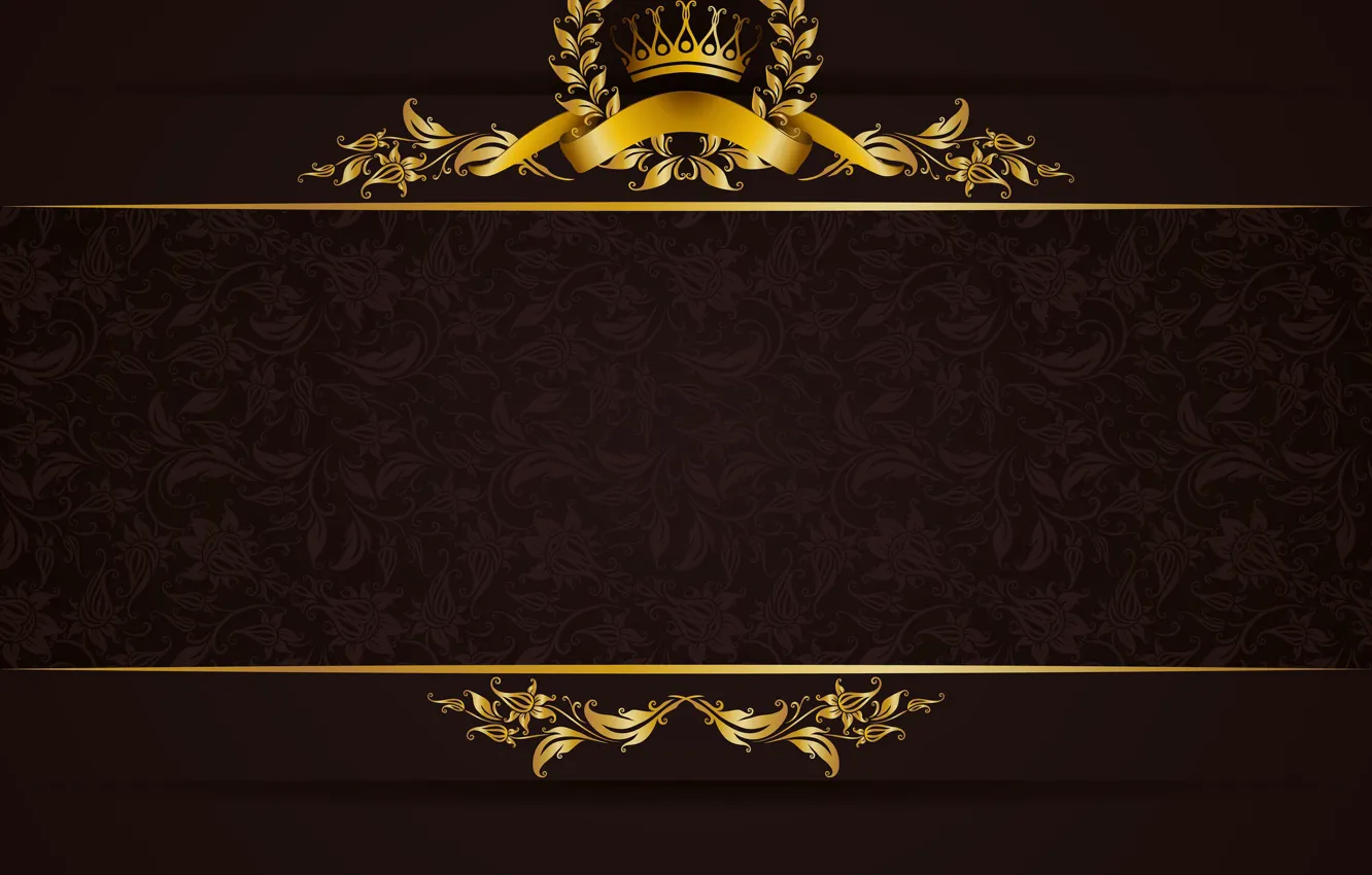 Photo wallpaper retro, gold, texture, ornament, vintage