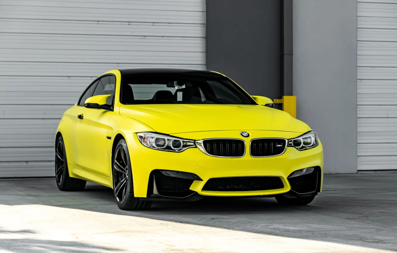 Photo wallpaper BMW, Yellow, Face, F82