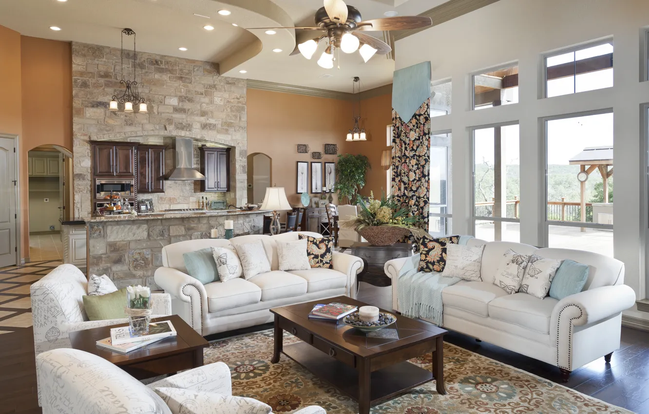 Photo wallpaper interior, home, living space