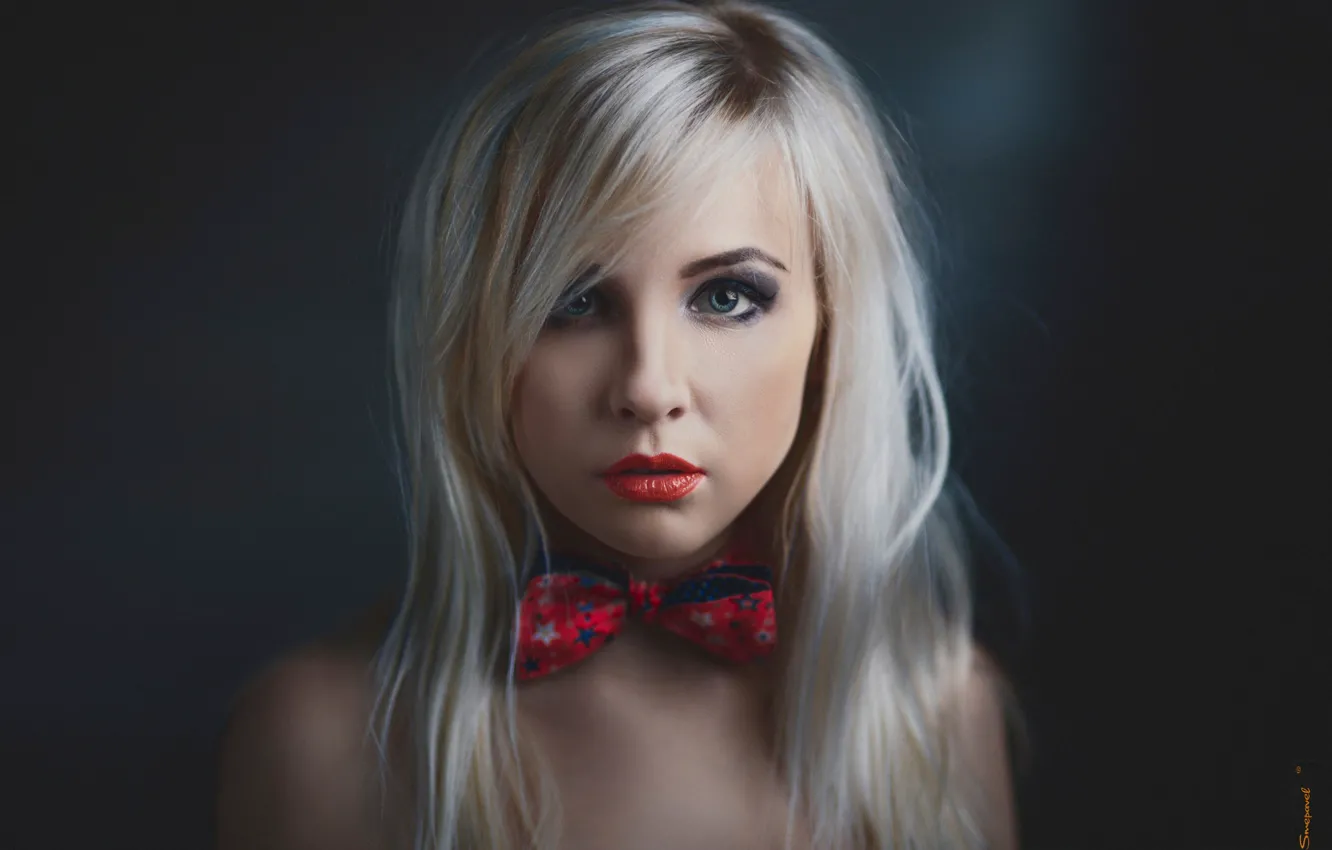 Photo wallpaper look, butterfly, portrait, Maria, Masha, Paul Smetanin